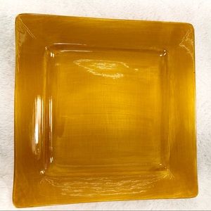 Pier 1 Imports Square 11” Dinner Plate Mustard